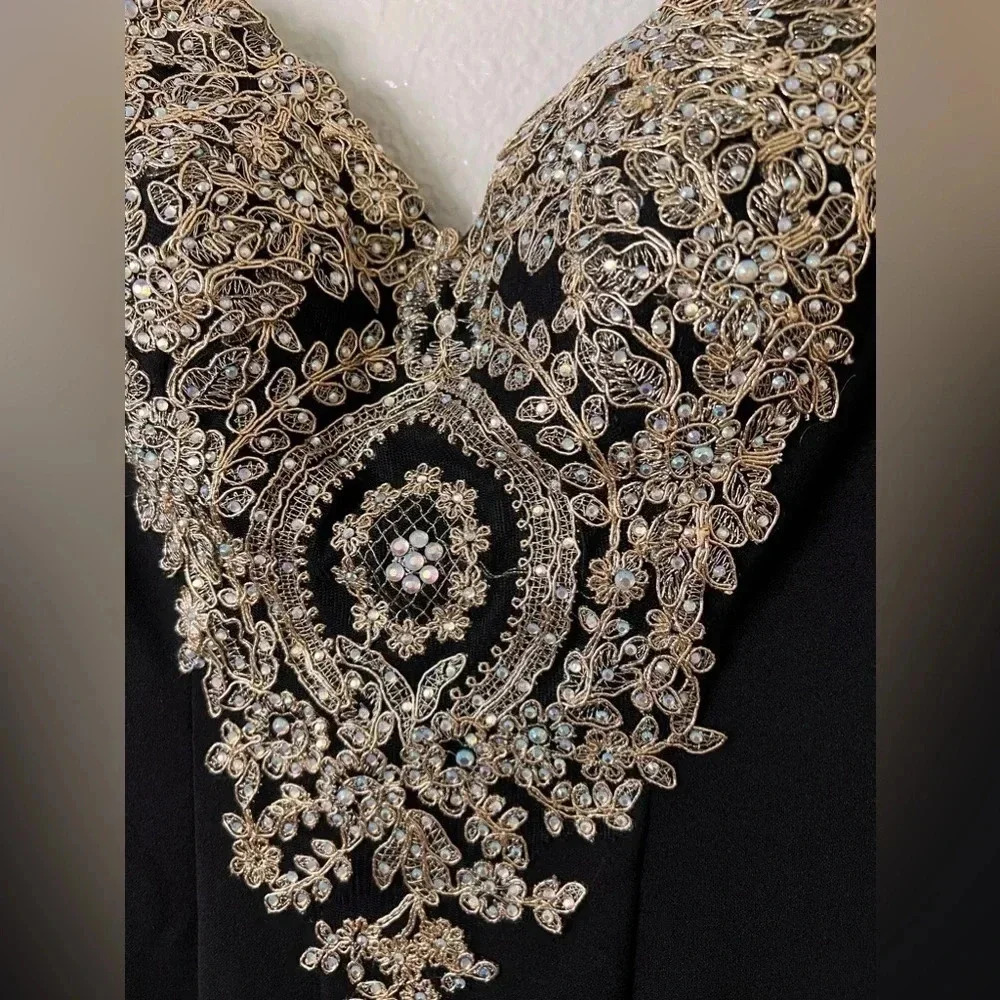 NWT Dancing Queen Beaded Formal Full Length Gown - Picture 8 of 13